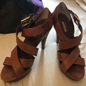 Max Studio Flicker; Strappy Tan Heels/Sandals; sz6